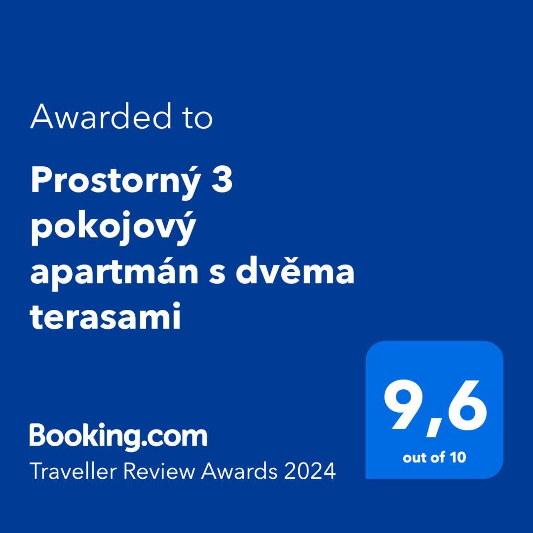 Prostorny 3 Pokojovy Apartman S Dvema Terasami Prag Exteriör bild